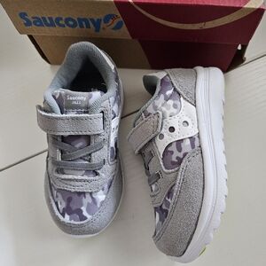 Saucony Boys' Baby Jazz Lite Sneaker - Gray Camo Size 5.5
